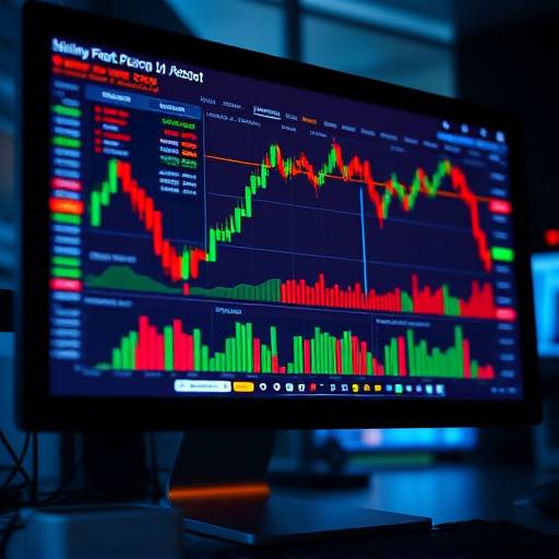 Schermata di un computer che mostra l'andamento dei mercati azionari