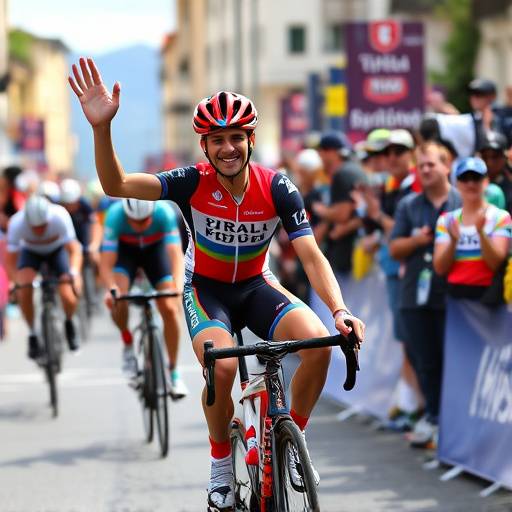 Vincenzo Nibali saluta il pubblico durante una tappa del Giro d'Italia